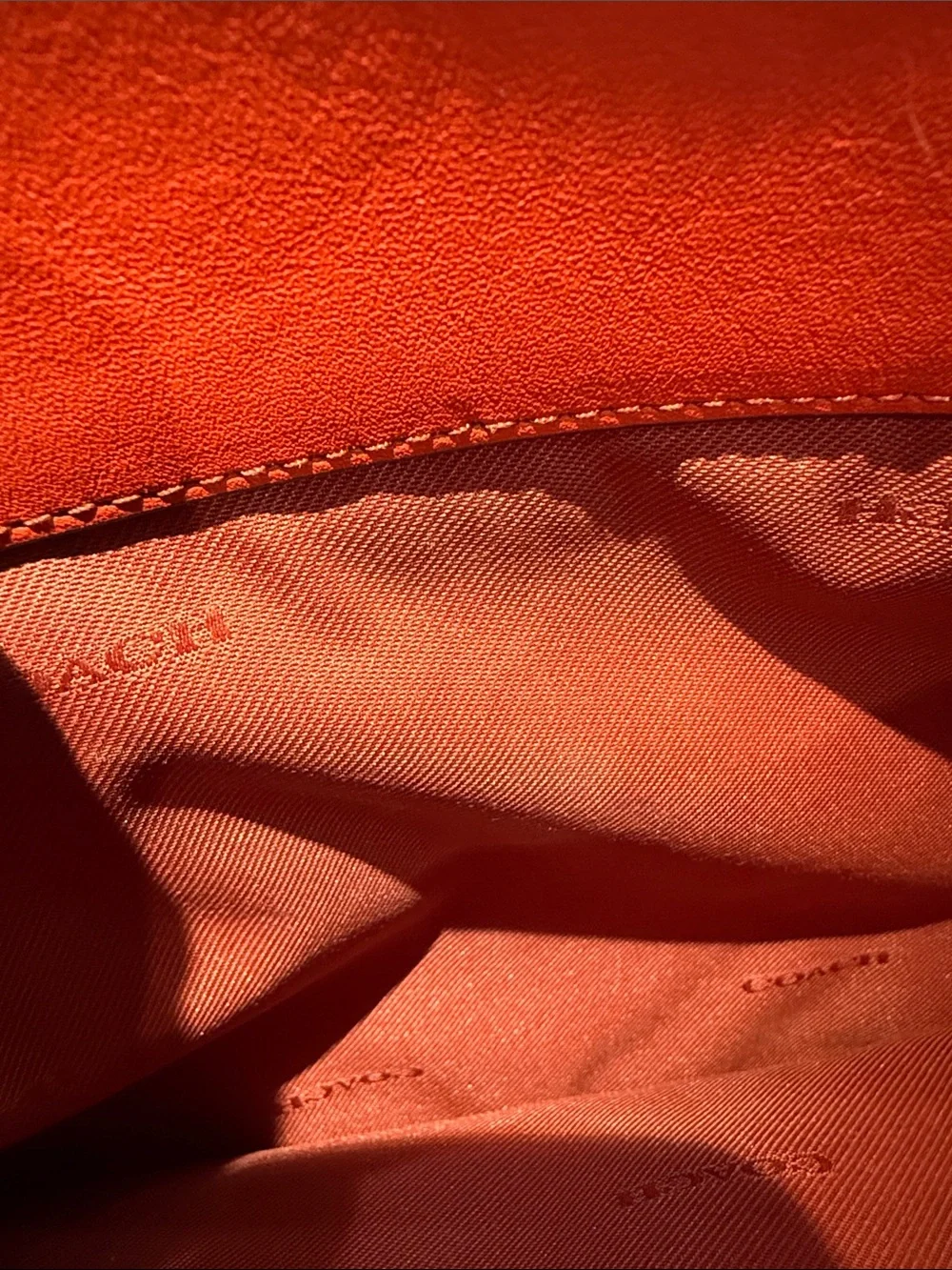 Coach Orange Leather Crossbody Bag